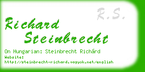 richard steinbrecht business card