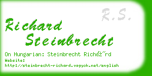 richard steinbrecht business card